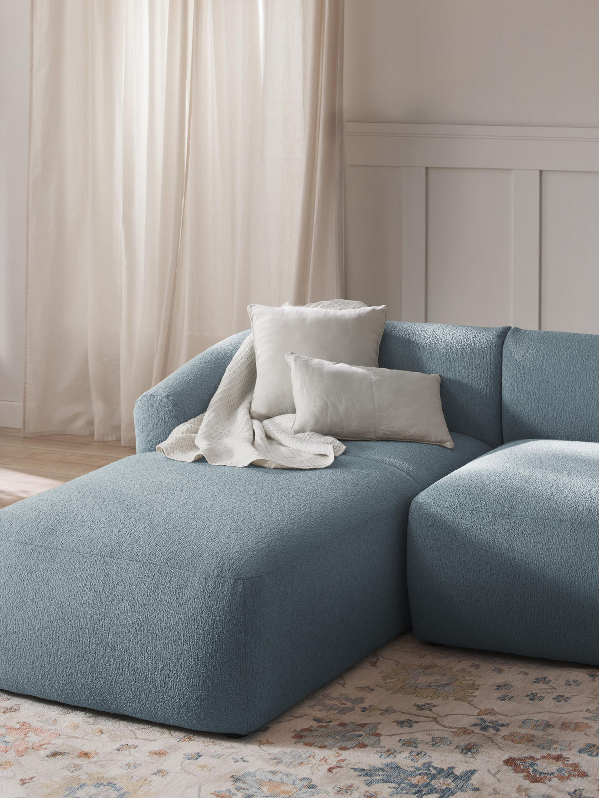 Fiorbach Chaise Corner Module in Bouclé