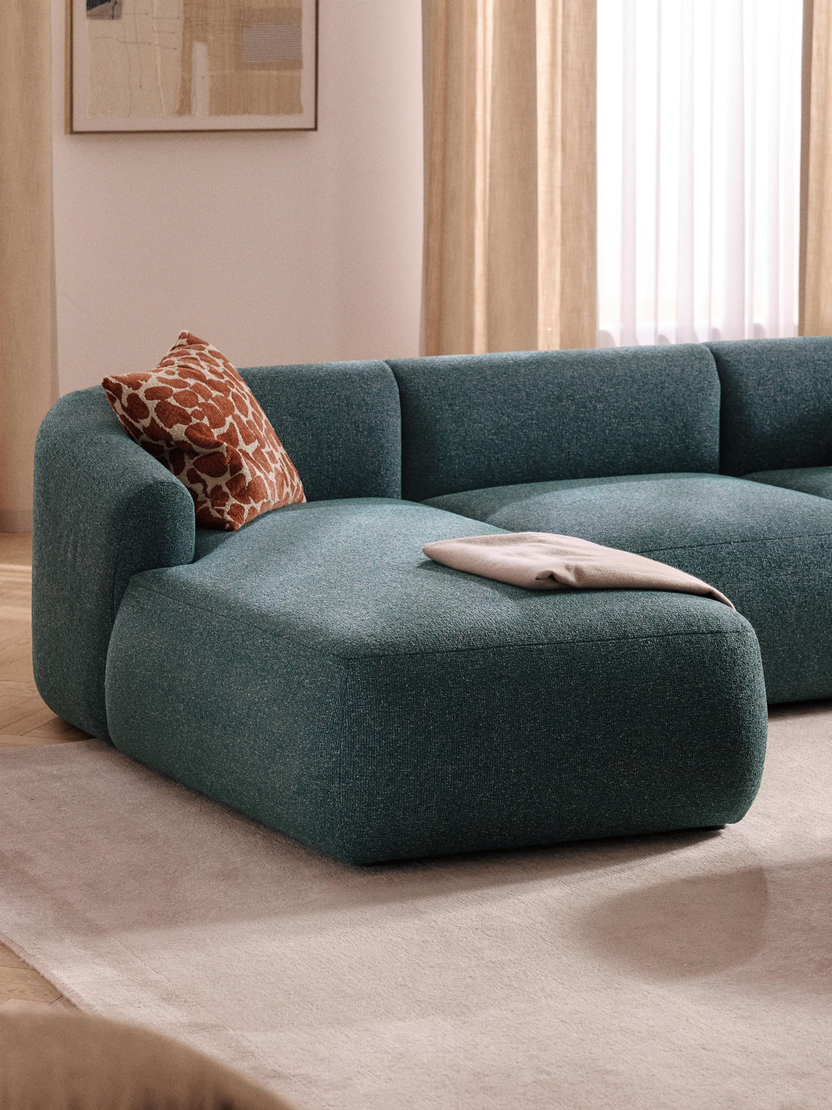 Fiorbach Chaise Corner Module in Bouclé