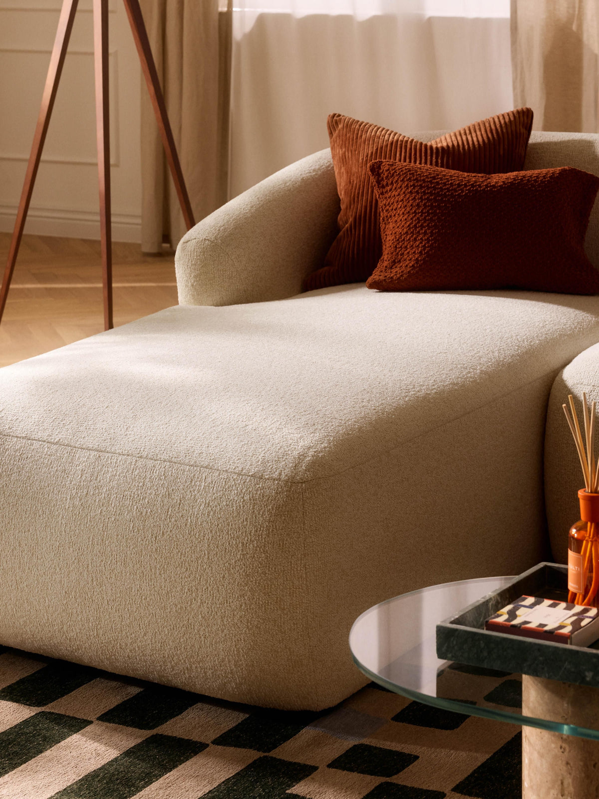Fiorbach Chaise Corner Module in Bouclé