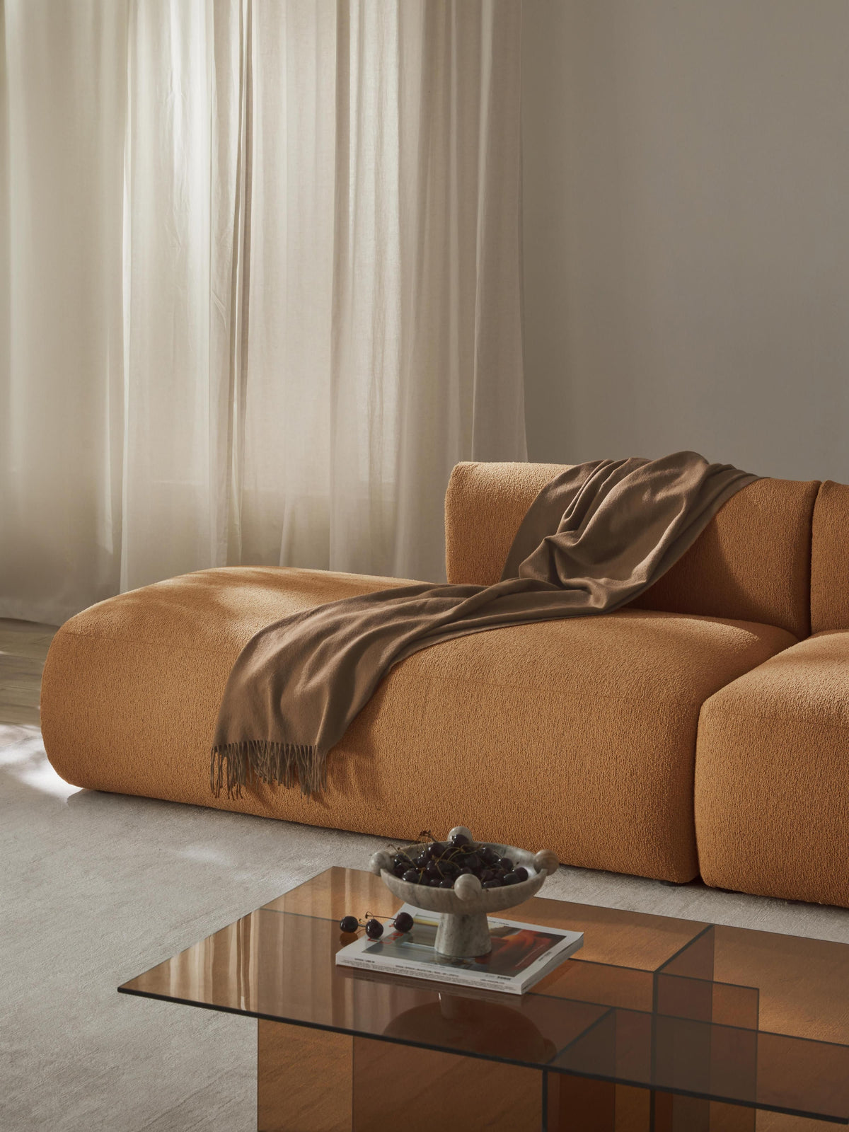 Fiorbach Chaise Module in Bouclé