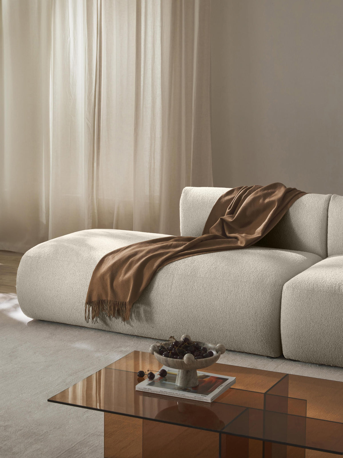 Fiorbach Chaise Module in Bouclé