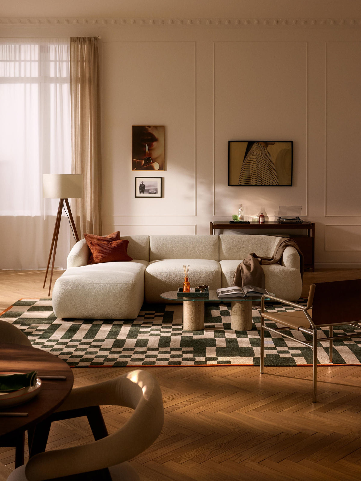 Fiorbach Modular Corner Sofa (3-Seater) in Bouclé