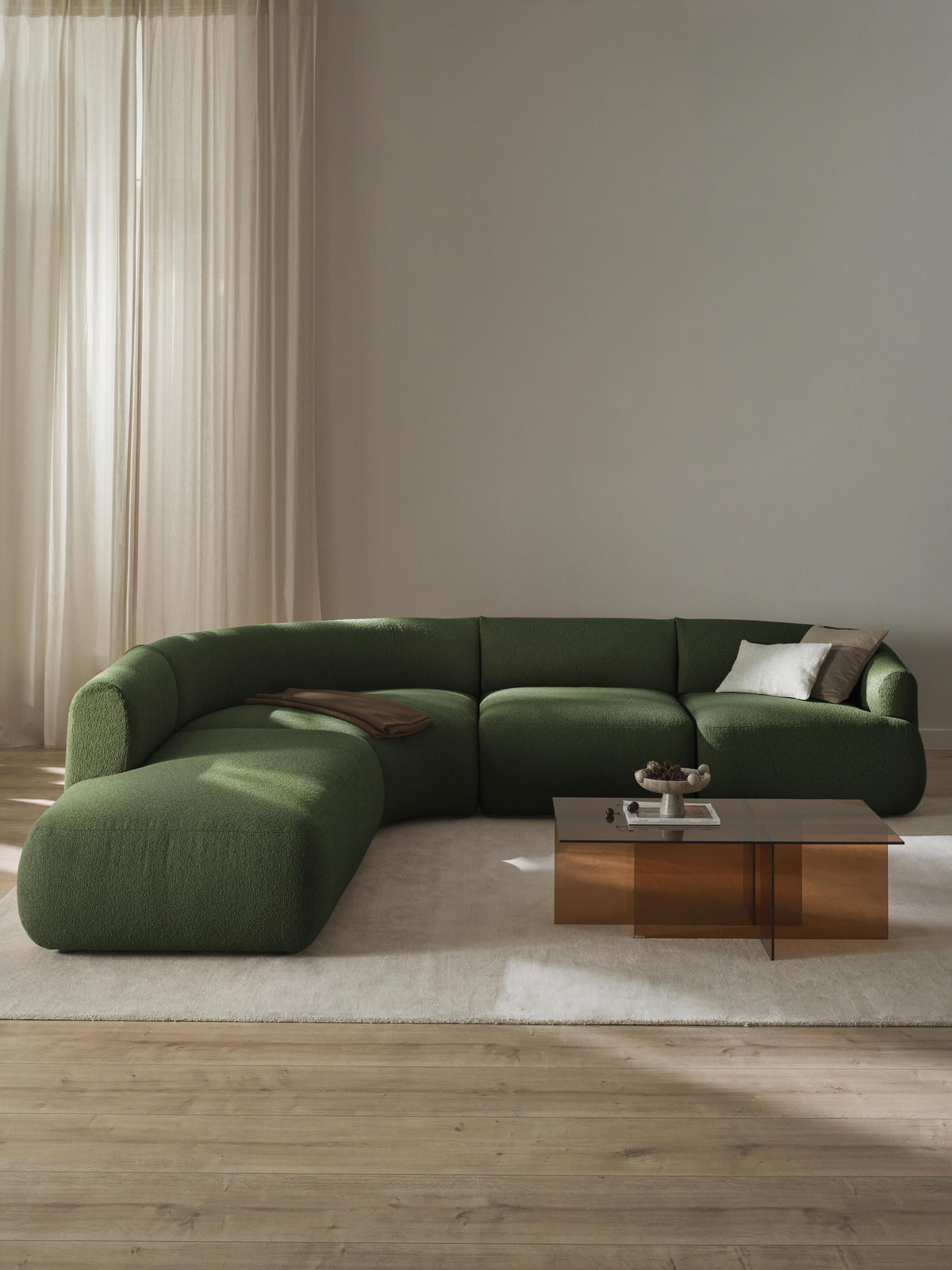 Fiorbach Modular Corner Sofa in Bouclé (4-Seater)