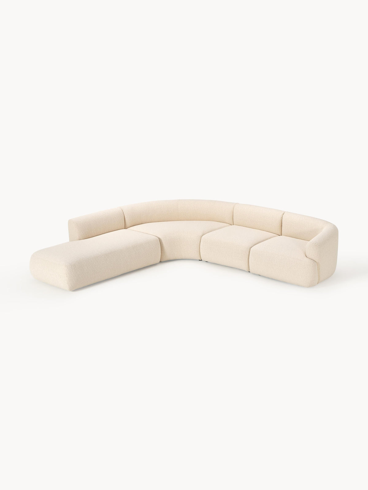 Fiorbach Modular Corner Sofa in Bouclé (4-Seater)