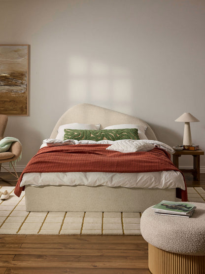 Garbrecht Bouclé Bed, Upholstered