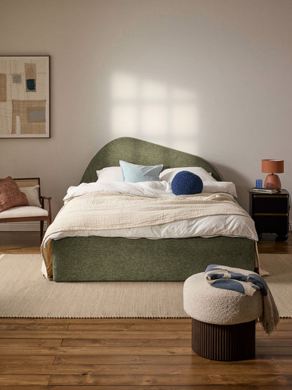Garbrecht Bouclé Bed, Upholstered