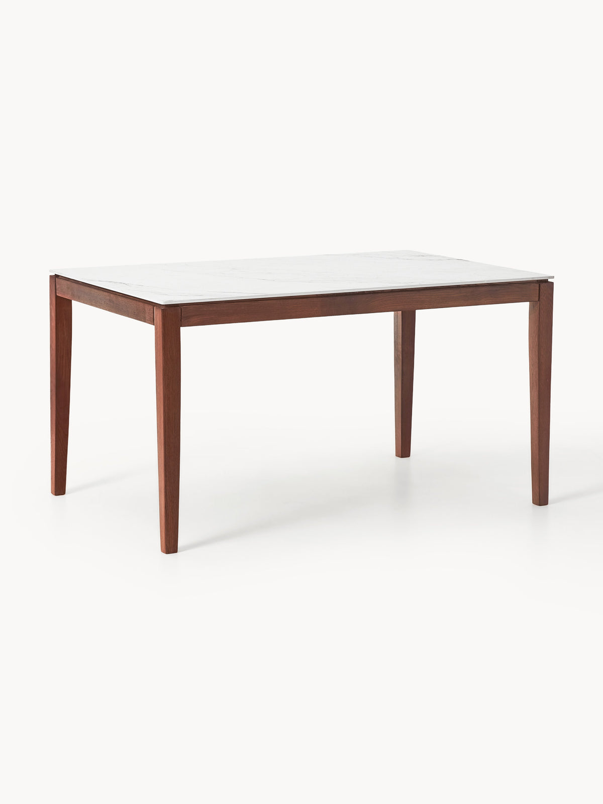 Jacsteden Dining Table with Marble-Look Tabletop, in Various Sizes