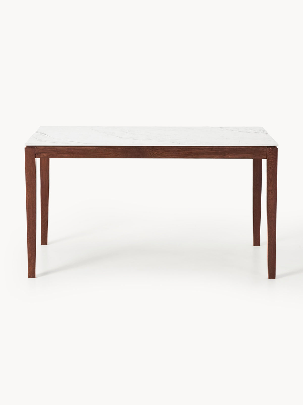 Jacsteden Dining Table with Marble-Look Tabletop, in Various Sizes