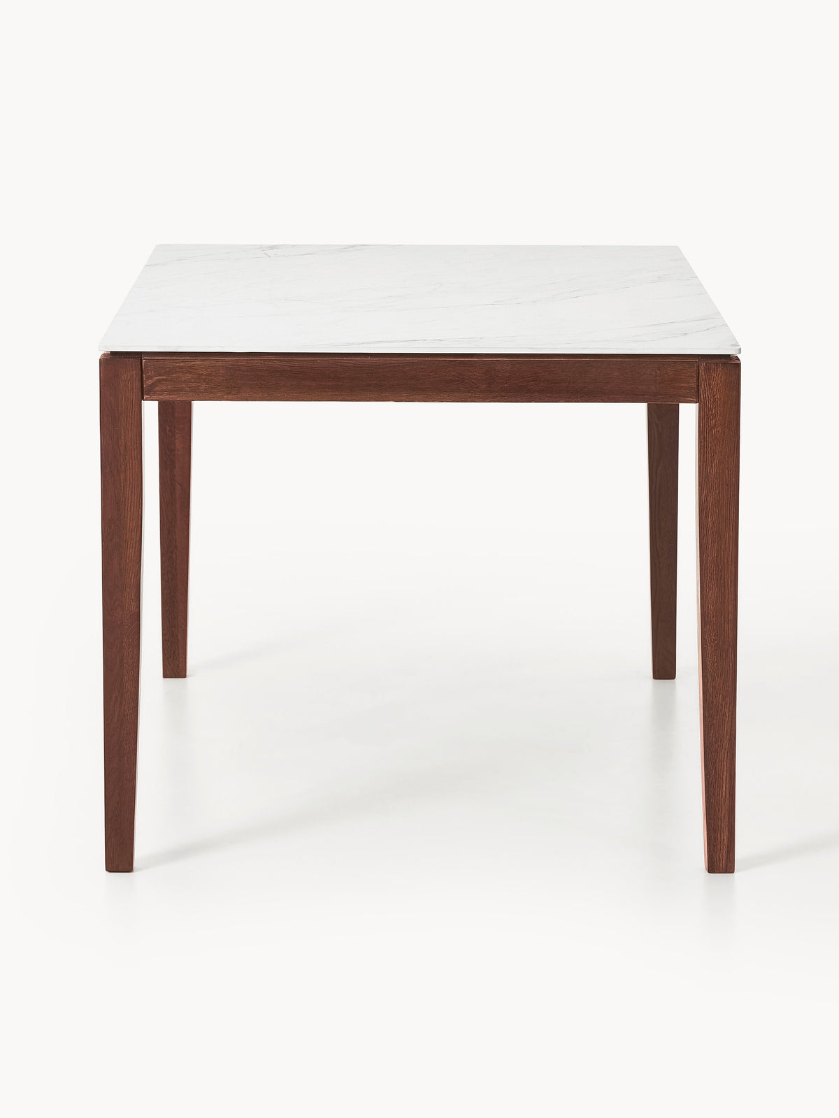 Jacsteden Dining Table with Marble-Look Tabletop, in Various Sizes
