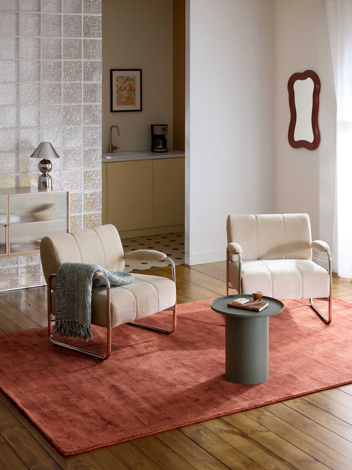 Janroth Viscose Rug, Hand-Woven