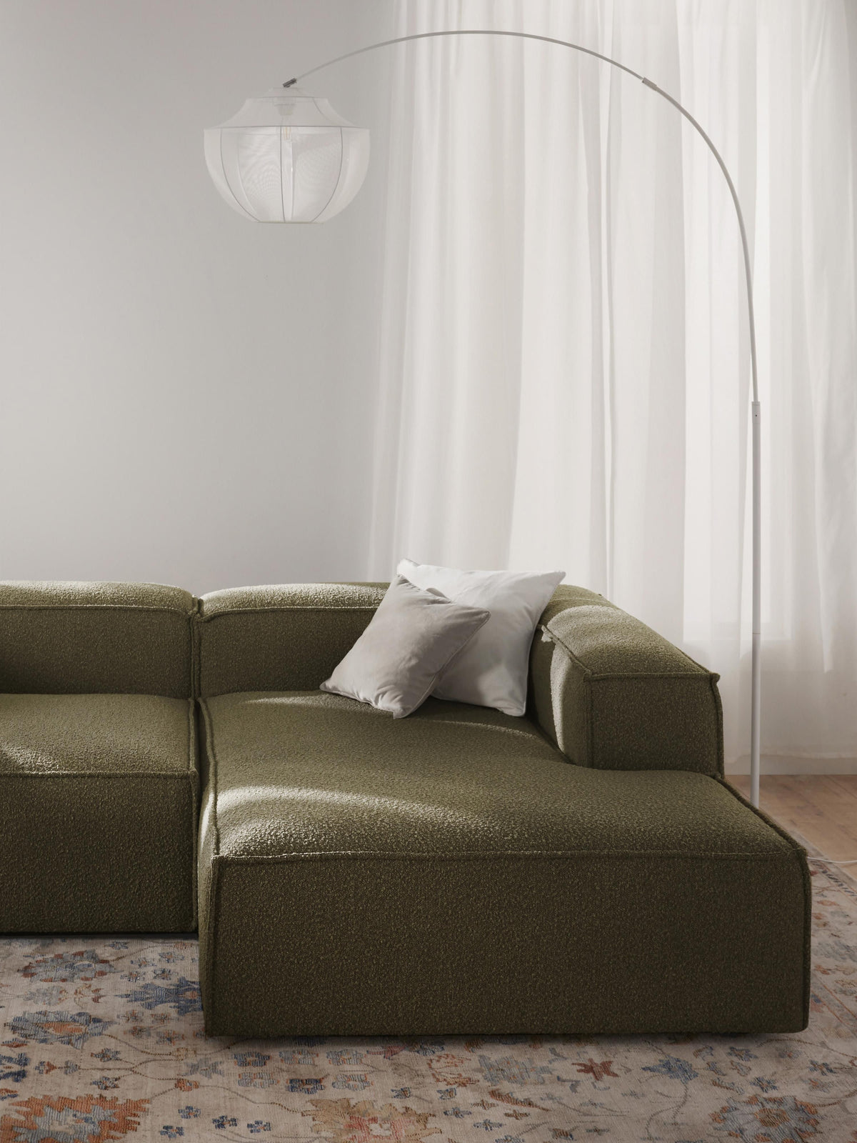 Lenfeld Bouclé Ottoman Corner Module