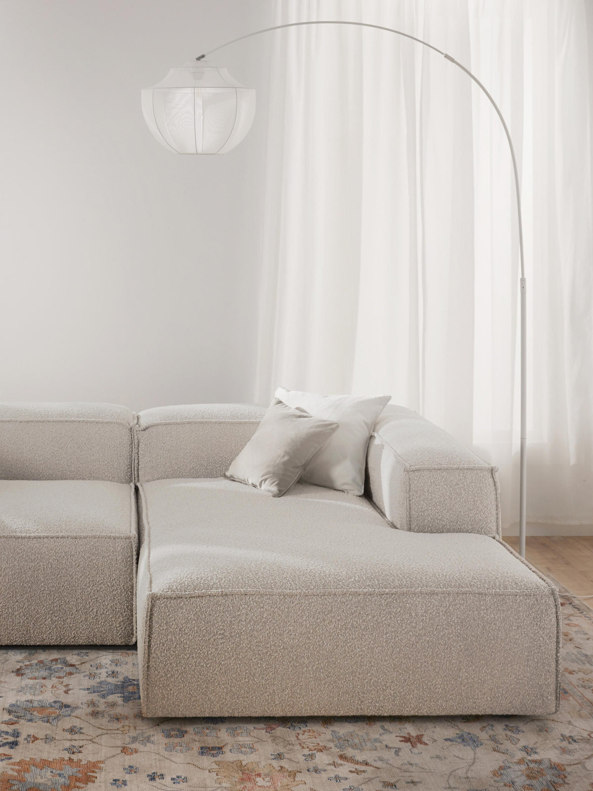 Lenfeld Bouclé Ottoman Corner Module