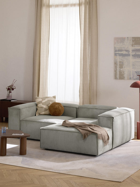 Lenfeld Modular Corduroy Corner Sofa, 2-Seater