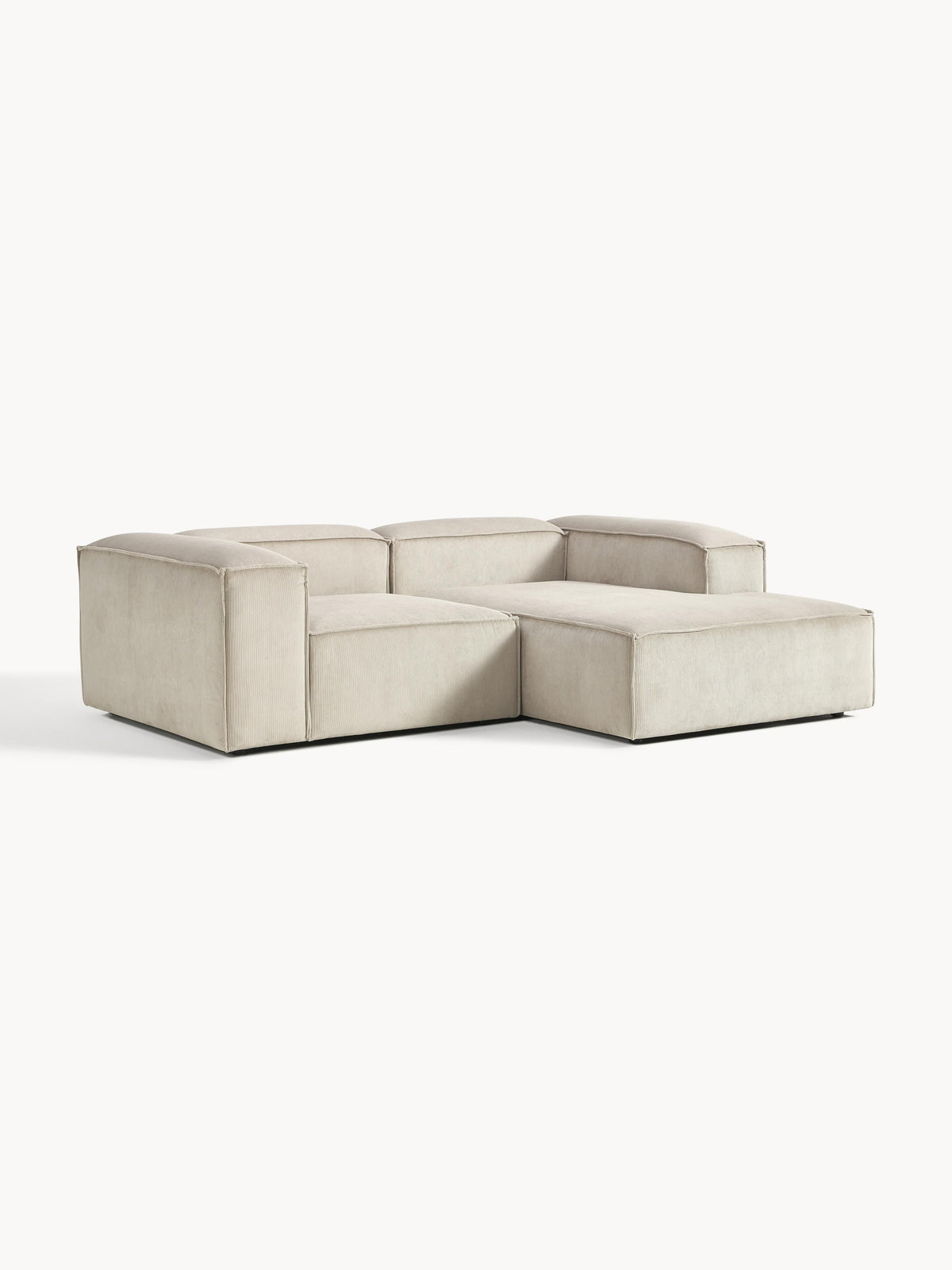Lenfeld Modular Corduroy Corner Sofa, 2-Seater