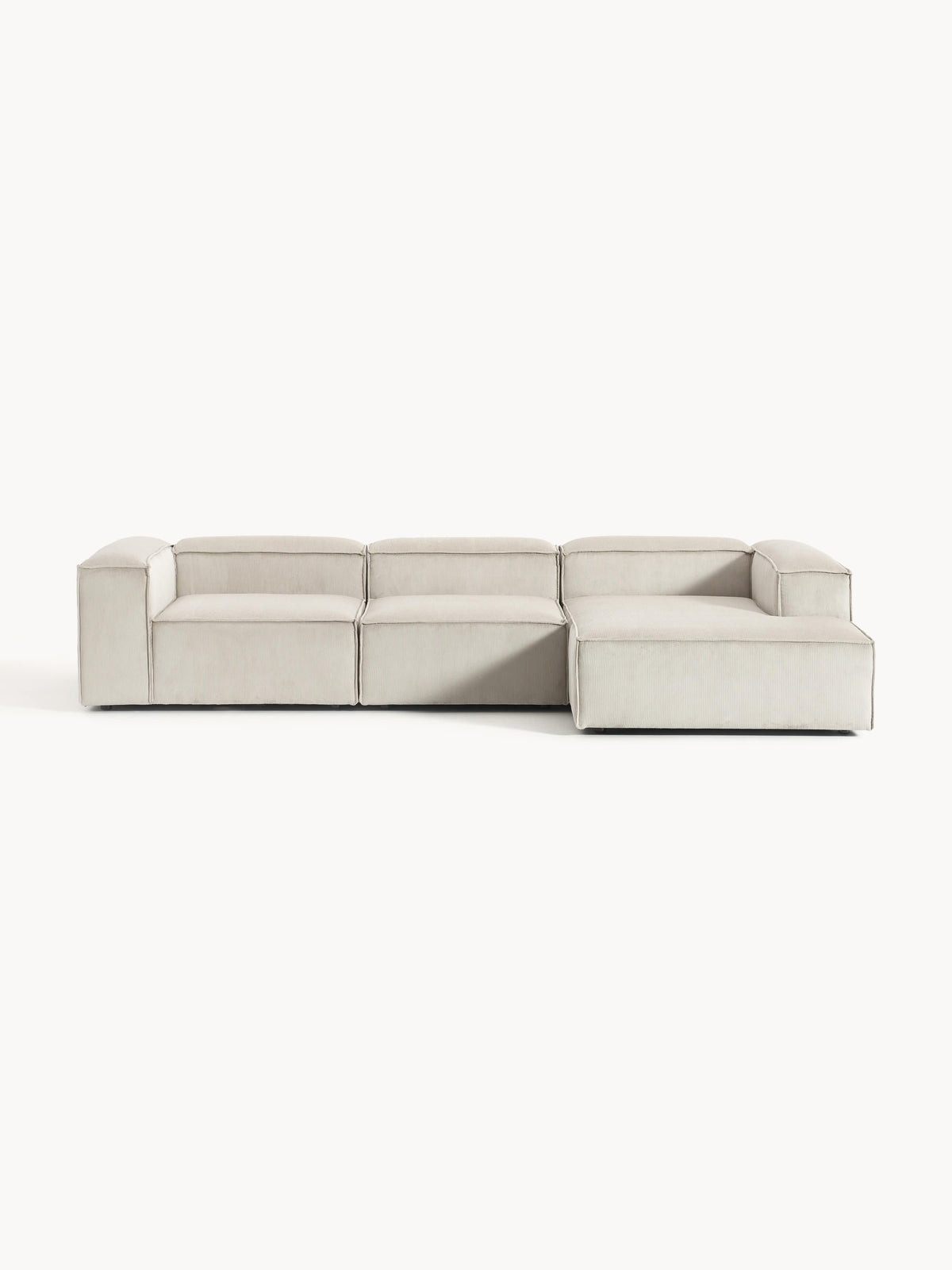 Lenfeld Modular Corduroy Corner Sofa (4-Seater)