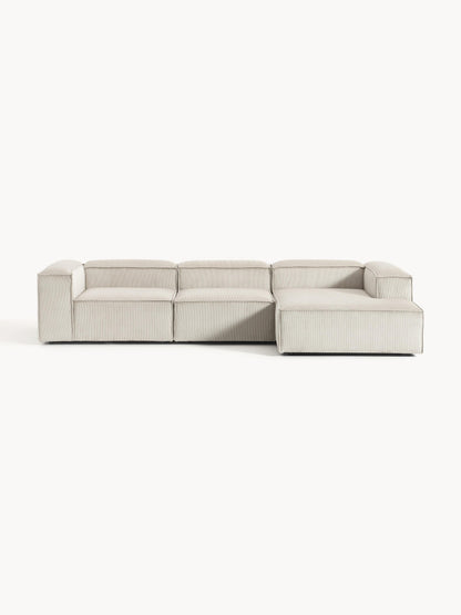 Lenfeld Modular Corduroy Corner Sofa (4-Seater)