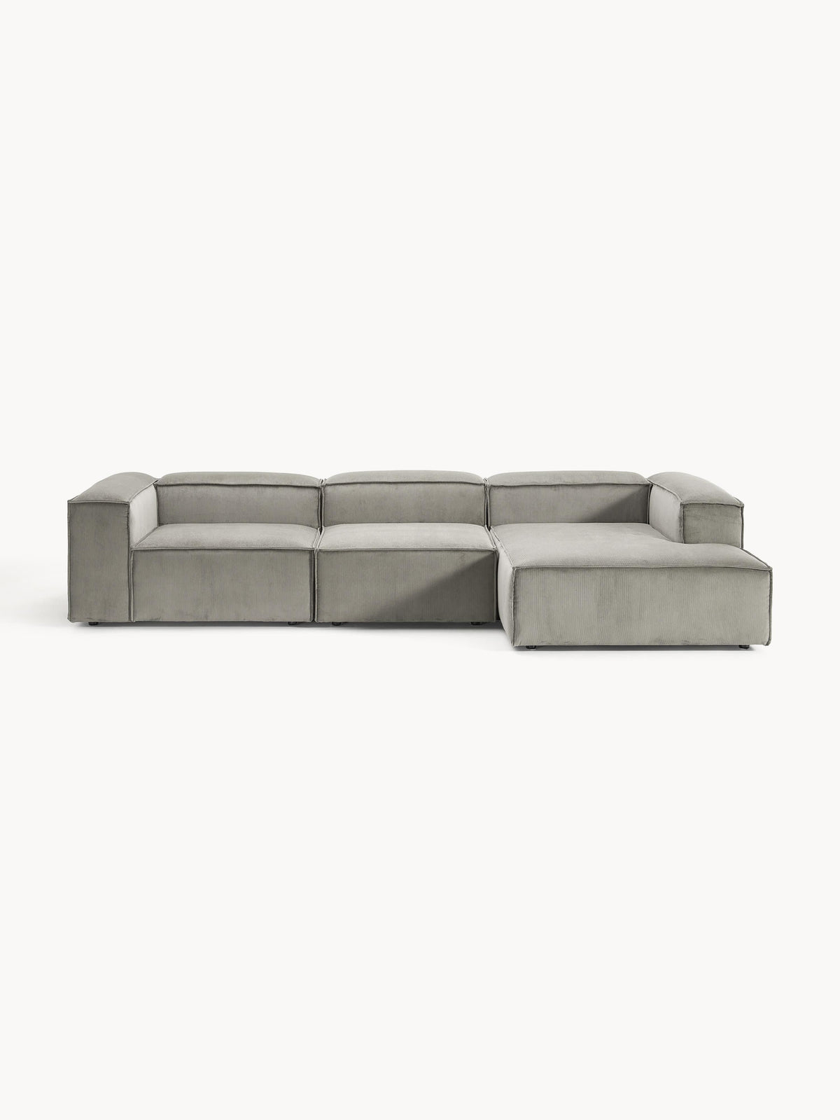 Lenfeld Modular Corduroy Corner Sofa (4-Seater)
