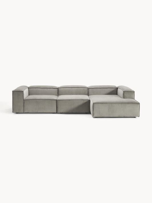Lenfeld Modular Corduroy Corner Sofa (4-Seater)