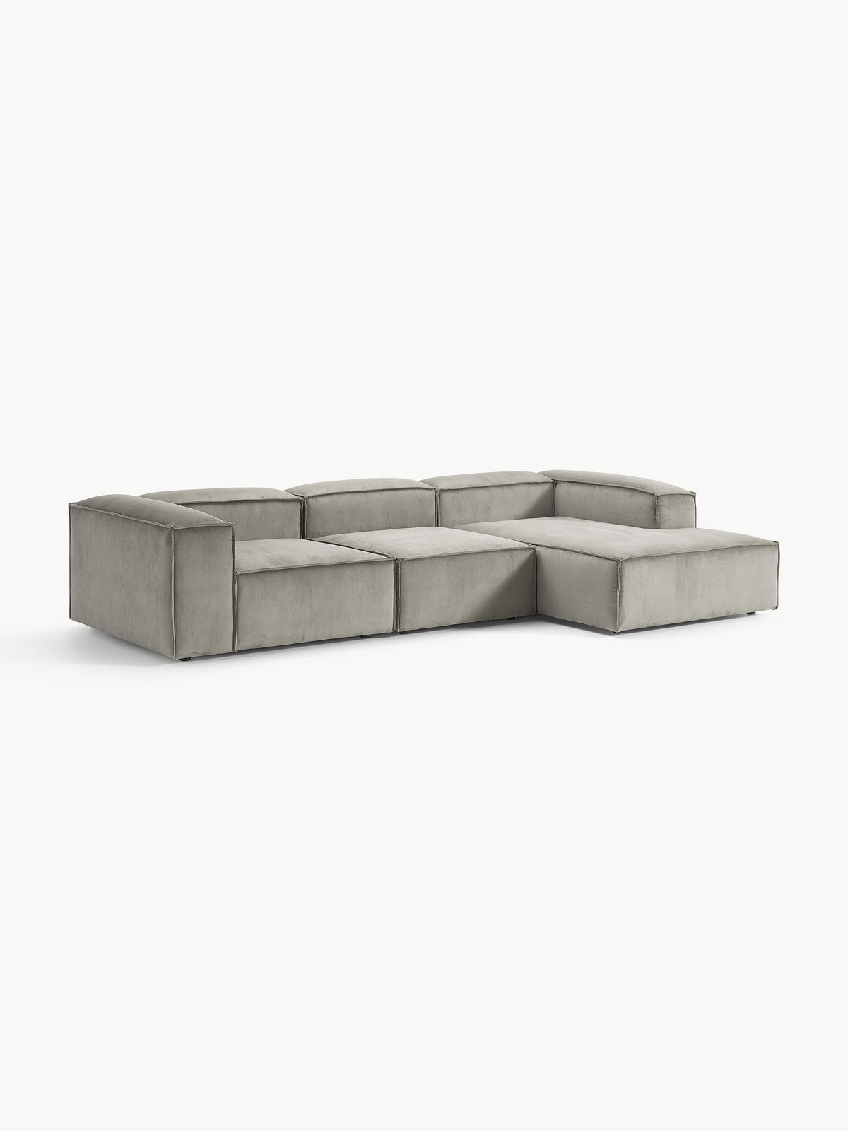 Lenfeld Modular Corduroy Corner Sofa (4-Seater)