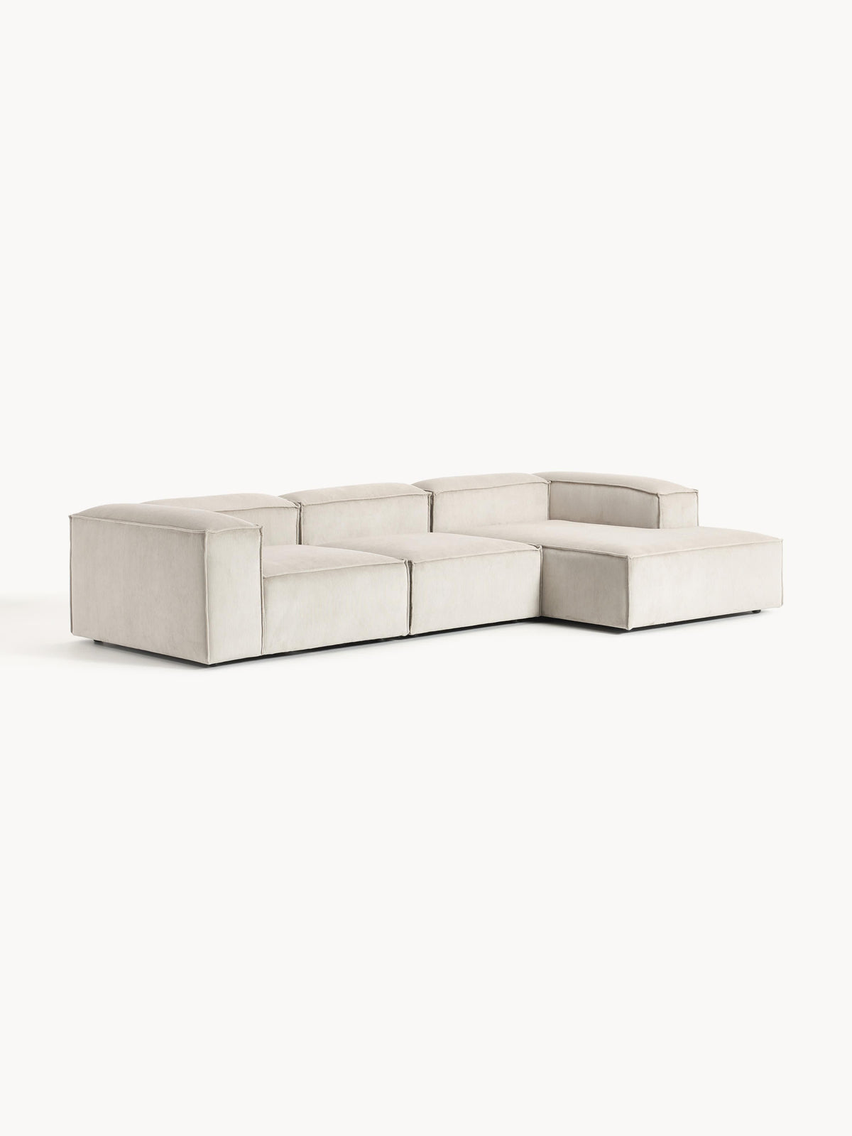 Lenfeld Modular Corduroy Corner Sofa (4-Seater)