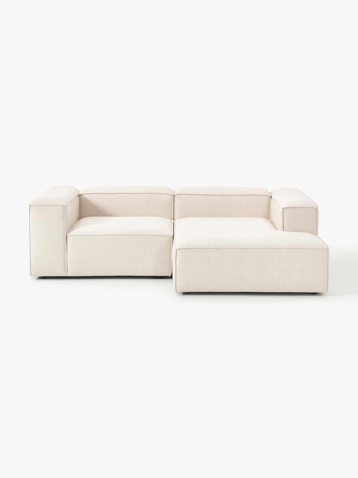 Lenfeld Modular Linen Blend Corner Sofa, 2-Seater