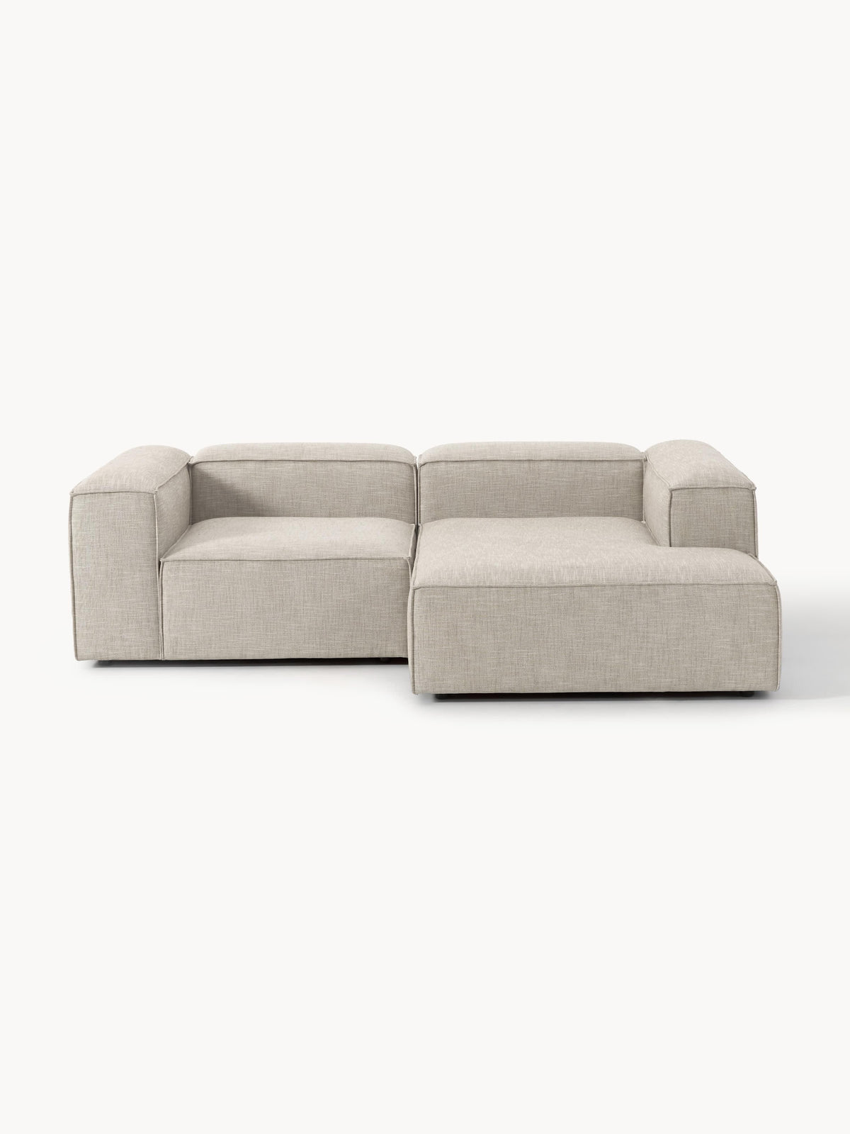 Lenfeld Modular Linen Blend Corner Sofa, 2-Seater