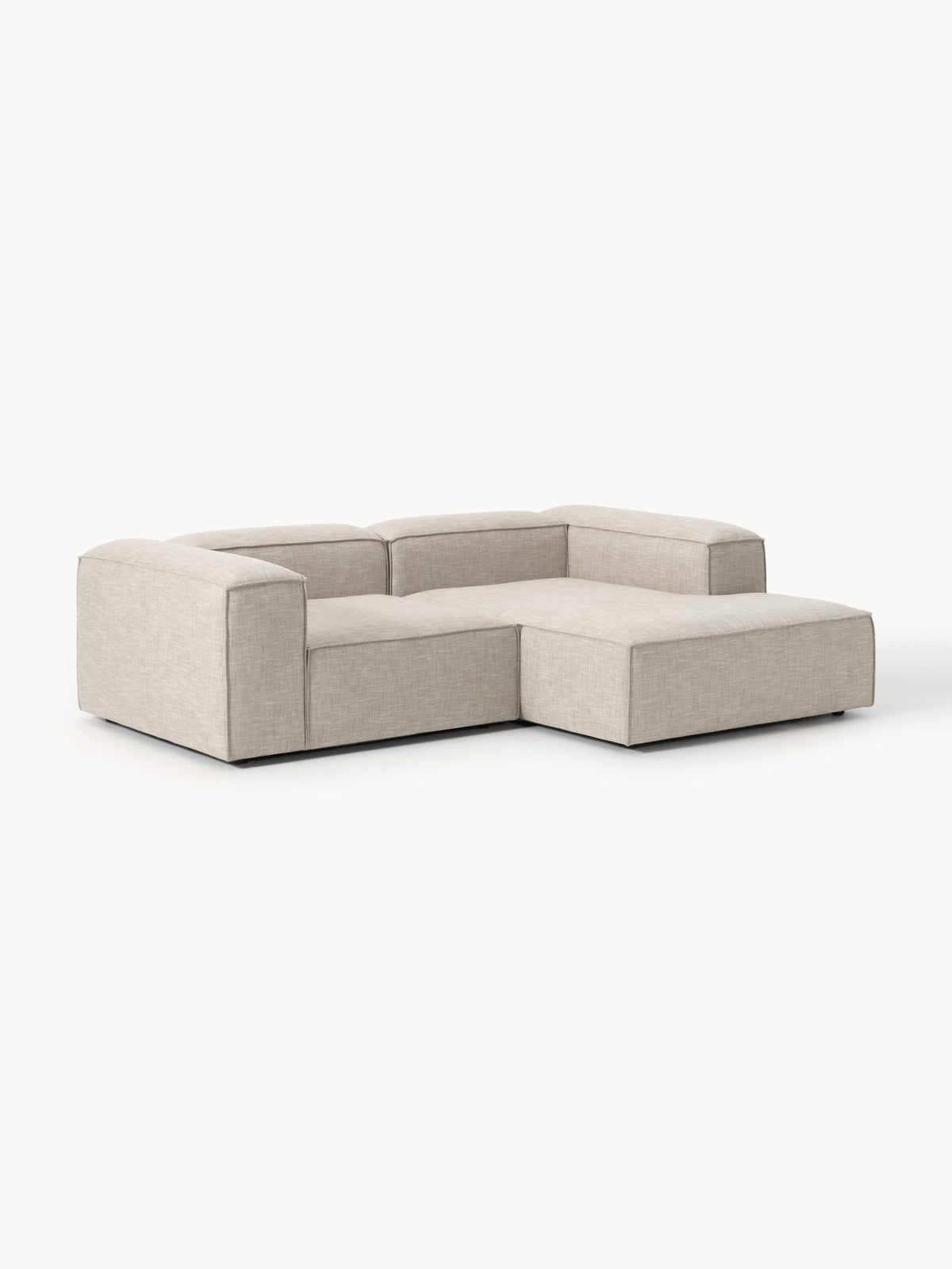 Lenfeld Modular Linen Blend Corner Sofa, 2-Seater