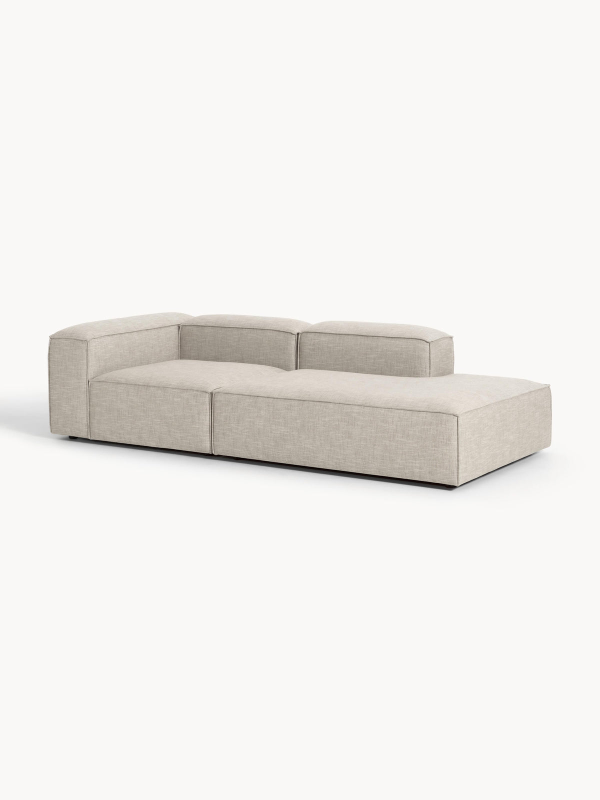 Lenfeld Modular Linen Blend Ottoman