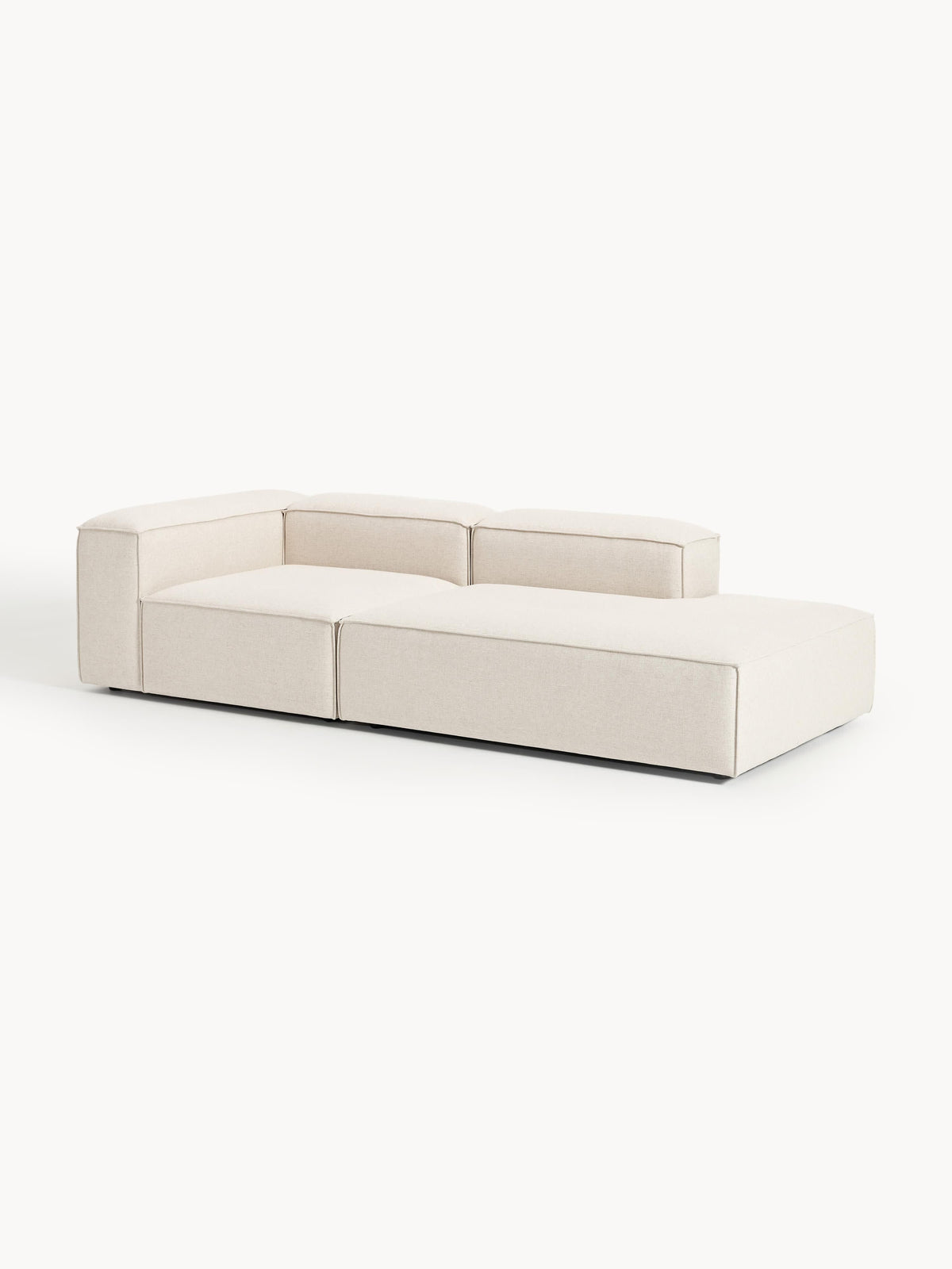 Lenfeld Modular Linen Blend Ottoman