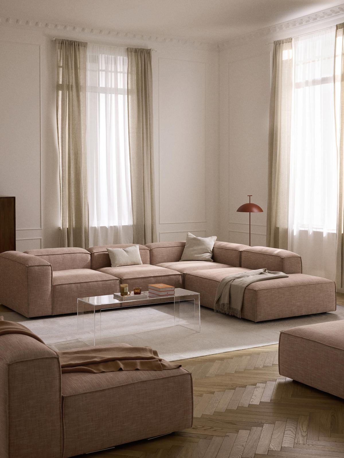 Lenfeld Modular XL Corner Sofa (4-Seater) in Linen Blend