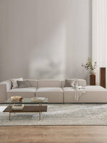 Lenfeld Modular XL Ottoman in Bouclé