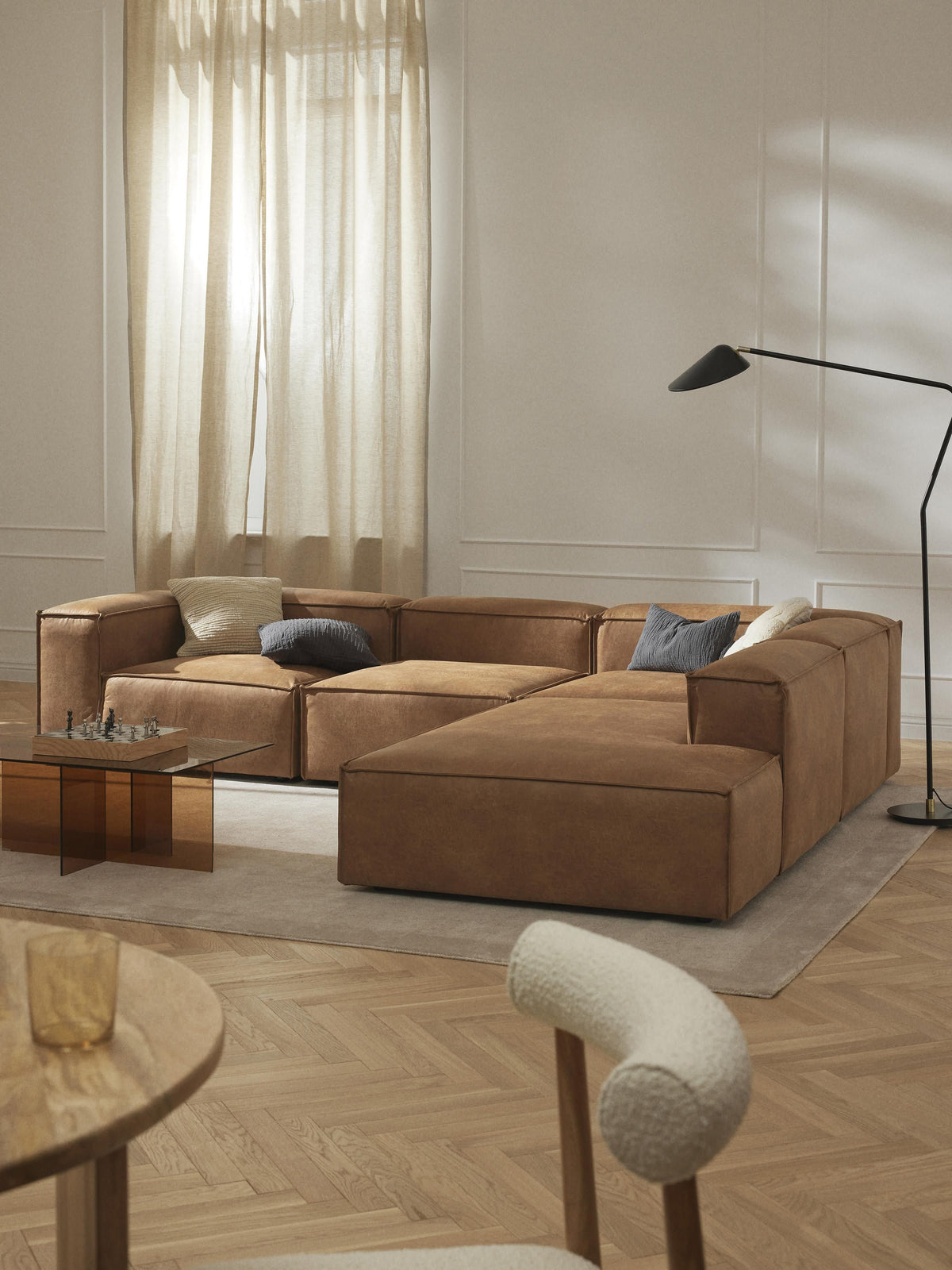 Lenfeld Ottoman Module in Leather
