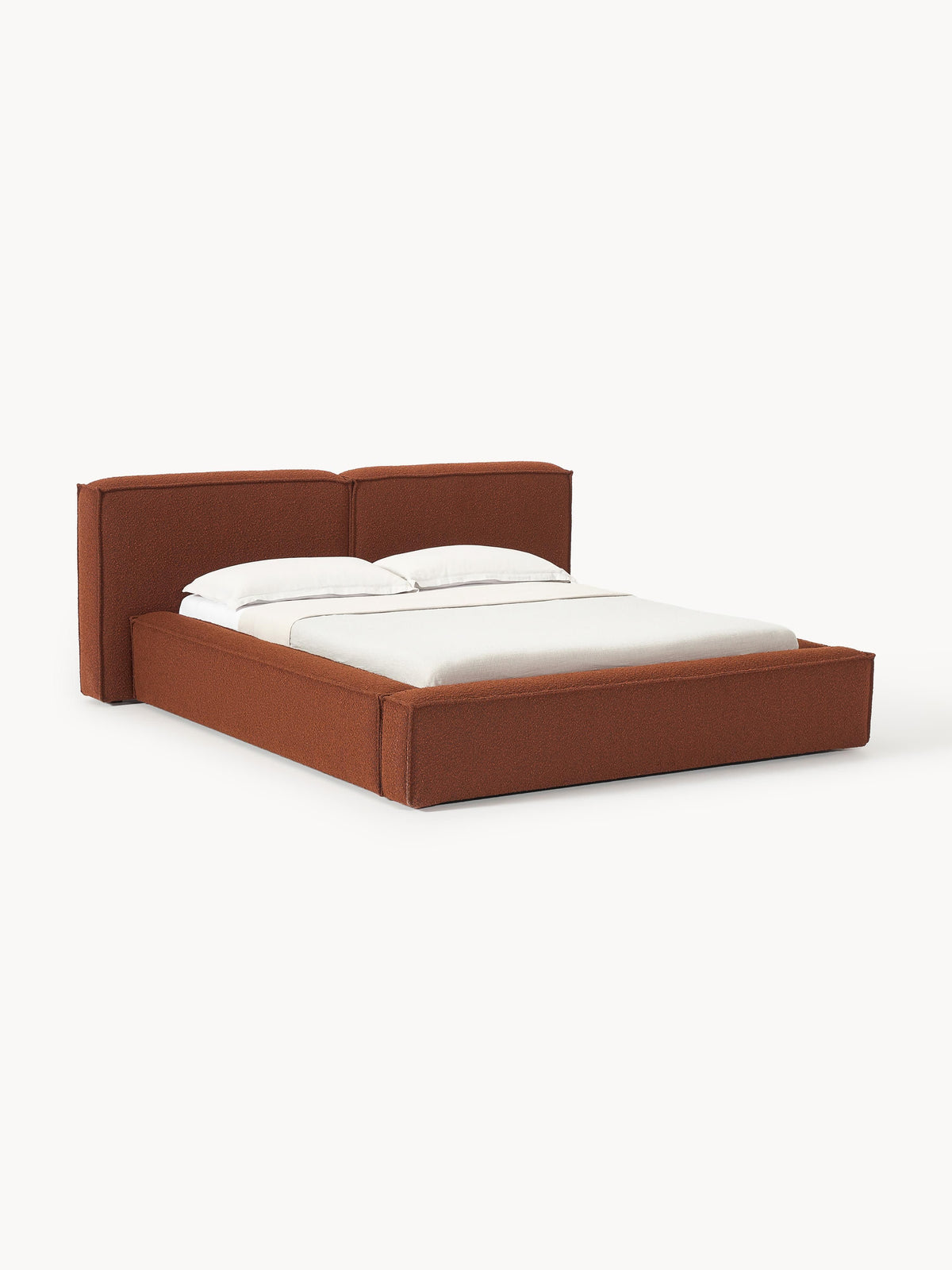Lenfeld Storage Bed in Bouclé, Upholstered