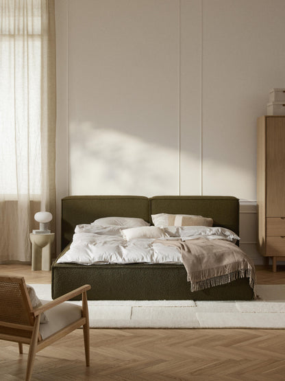 Lenfeld Storage Bed in Bouclé, Upholstered