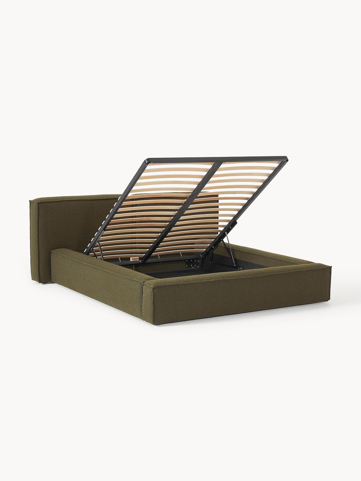 Lenfeld Storage Bed in Bouclé, Upholstered
