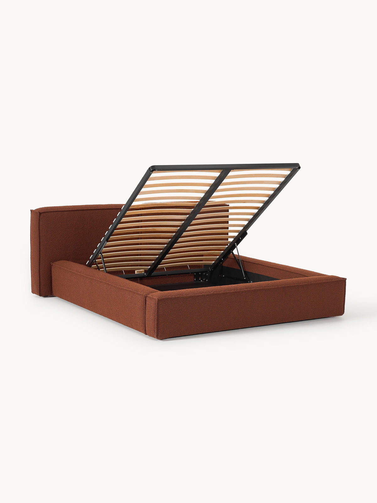 Lenfeld Storage Bed in Bouclé, Upholstered