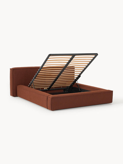 Lenfeld Storage Bed in Bouclé, Upholstered