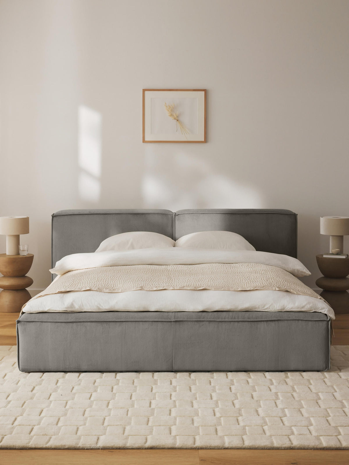 Lenfeld Upholstered Bed in Corduroy
