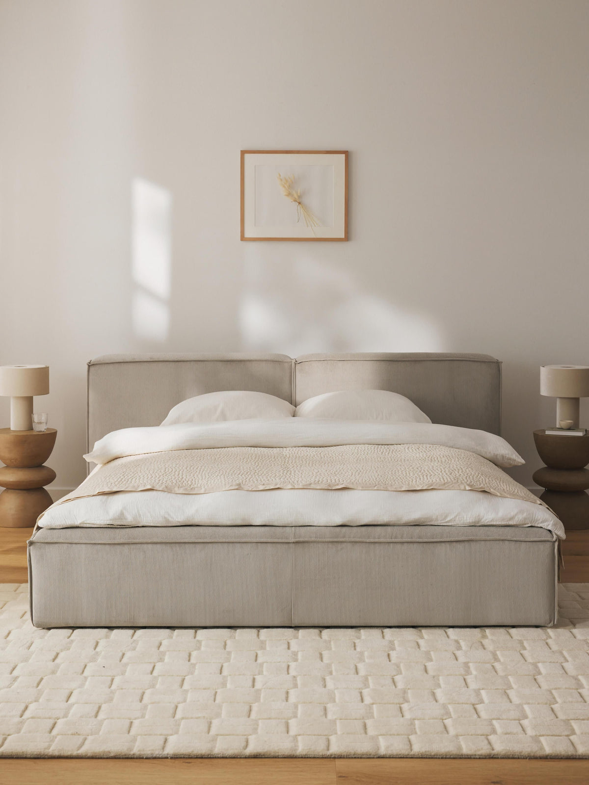 Lenfeld Upholstered Corduroy Storage Bed