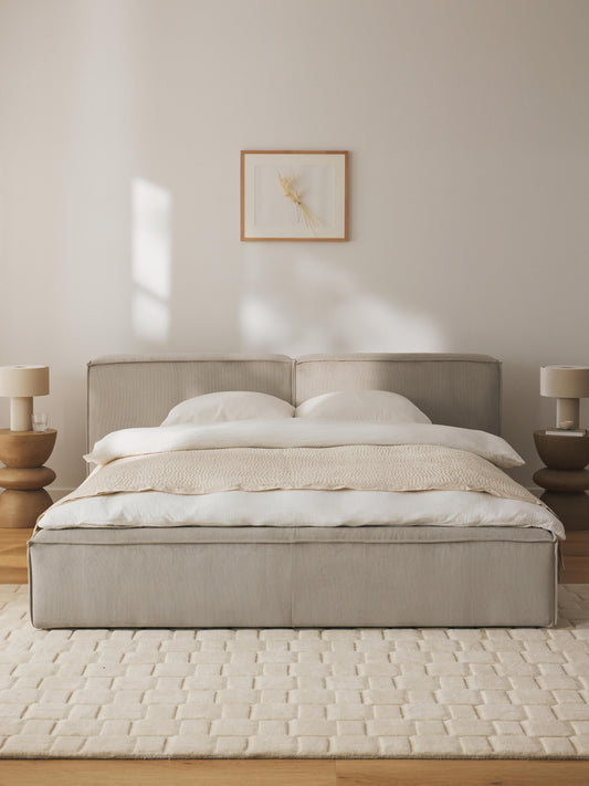 Lenfeld Upholstered Corduroy Storage Bed