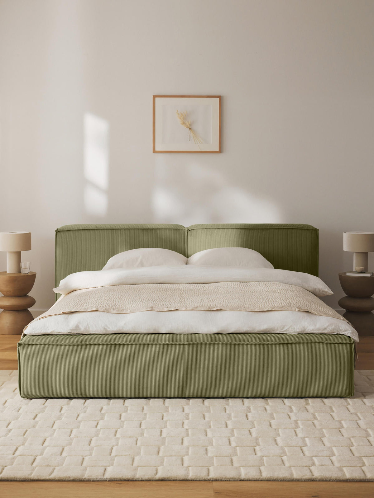 Lenfeld Upholstered Corduroy Storage Bed
