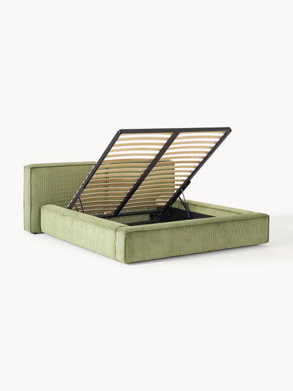 Lenfeld Upholstered Corduroy Storage Bed