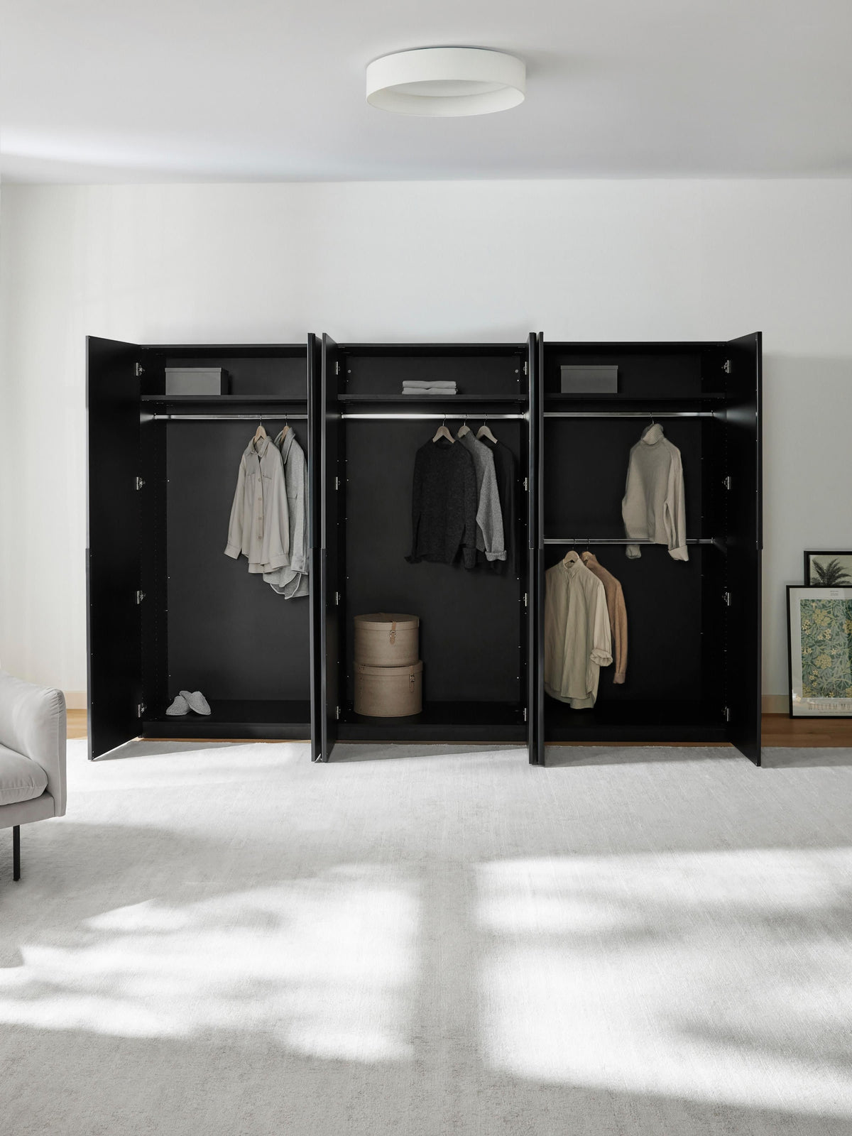 Leonhusen Modular Hinged-Door Wardrobe, 300 cm Wide, in Various Sizes