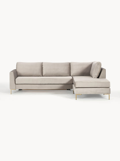 Lunmark Velvet Sofa Bed with Mattress, 3-Seater