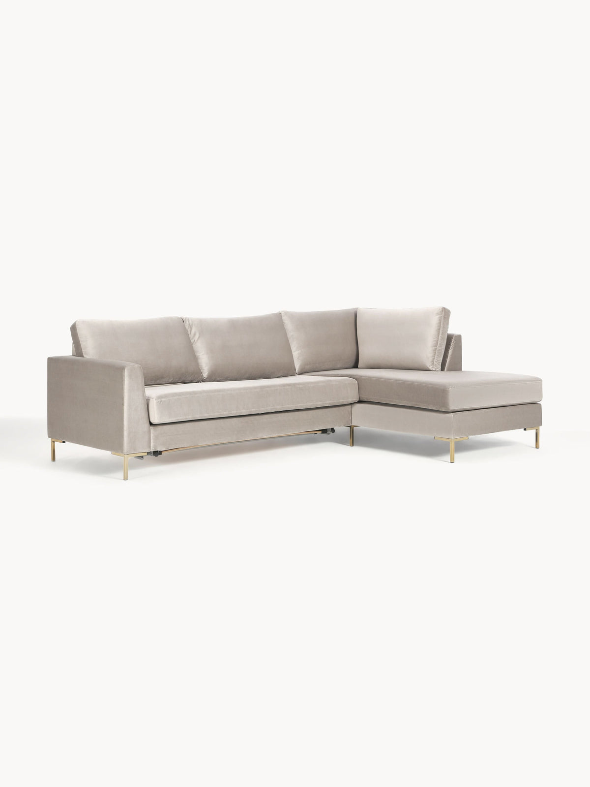 Lunmark Velvet Sofa Bed with Mattress, 3-Seater