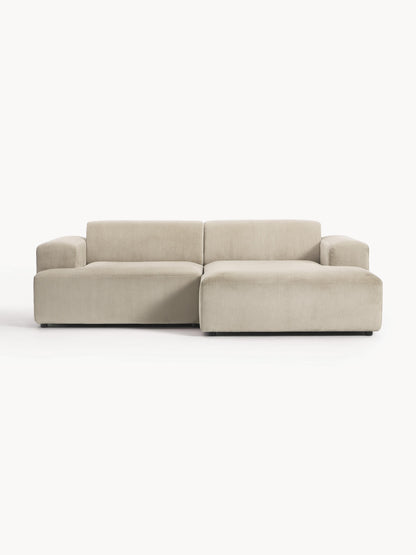 Melbrandt 3-Seater Corduroy Corner Sofa