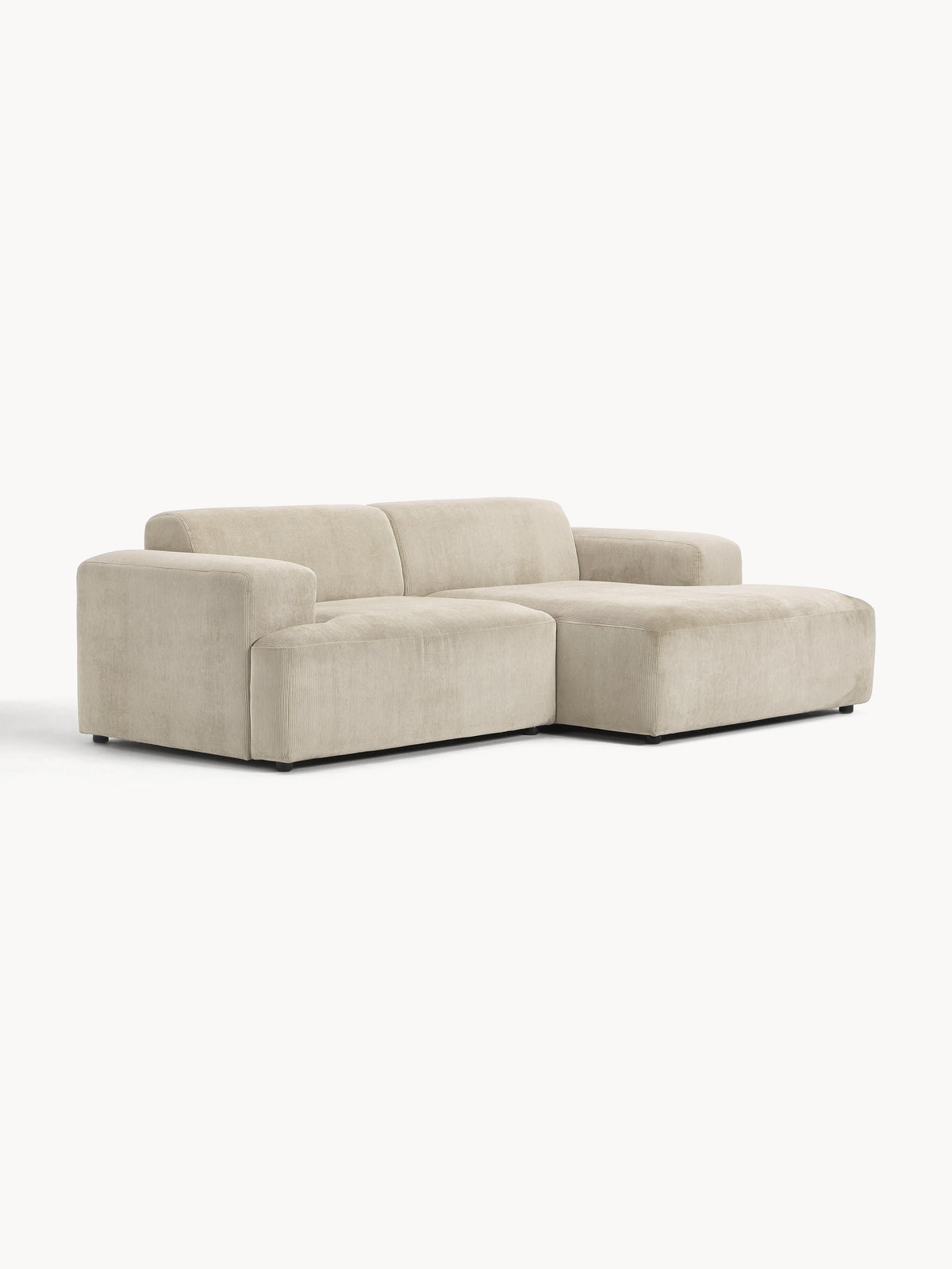 Melbrandt 3-Seater Corduroy Corner Sofa