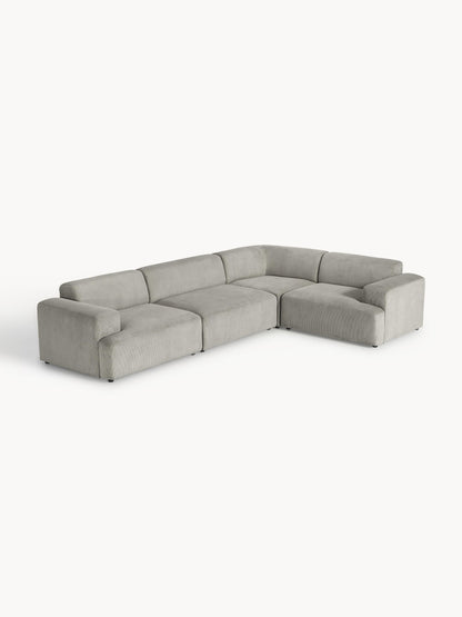 Melbrandt Large Corner Sofa in Corduroy (4-Seater)