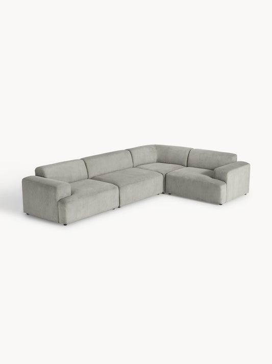 Melbrandt Large Corner Sofa in Corduroy (4-Seater)
