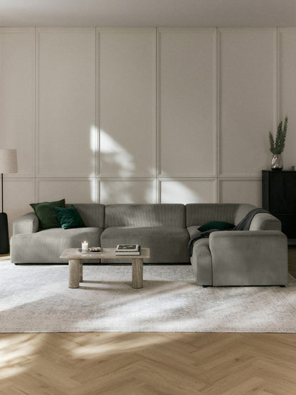 Melbrandt Large Corner Sofa in Corduroy (4-Seater)